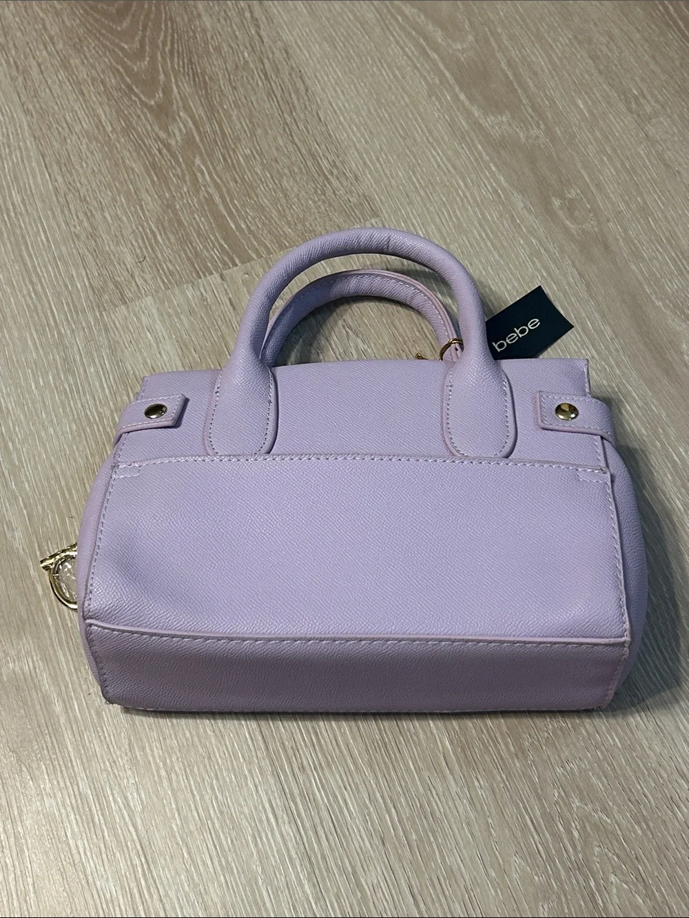 Bebe Los Angeles NWT Evie Satchel Lilac Purple Small Handbag Crossbody Strap - Picture 6 of 8